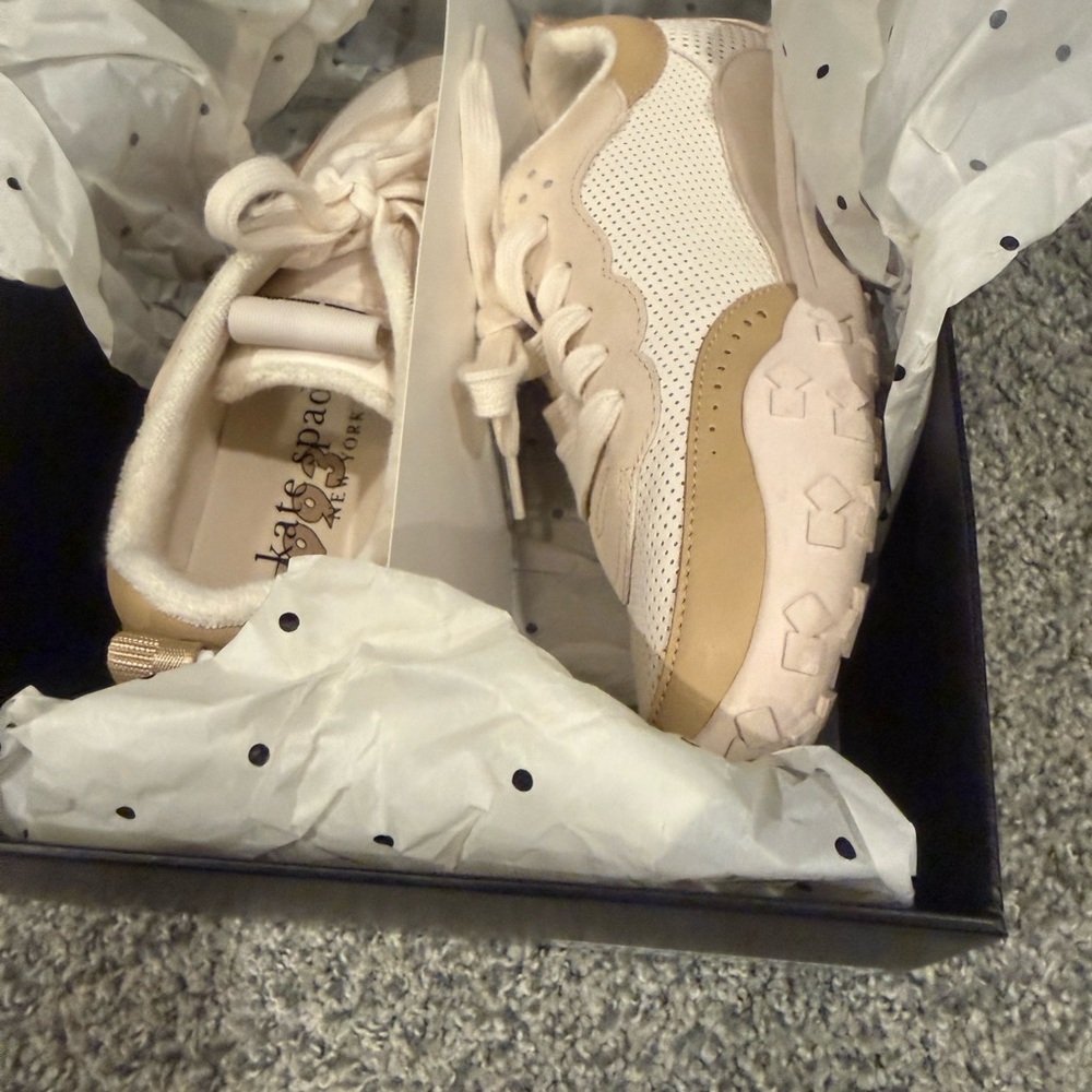 Kate Spade Cream and Tan Sneakers - Picture 5 of 6